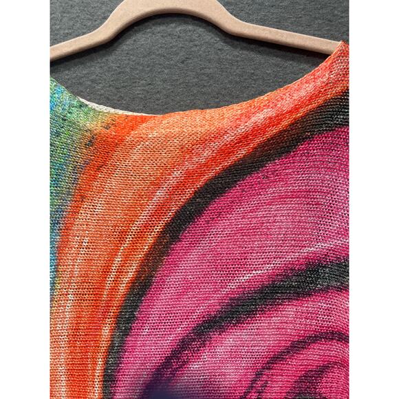 Made In Italy Swirl Printed Scoop Neck Women’s Relaxed Fit Sweater Size 3X NWOT - Picture 3 of 6